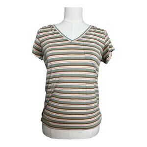 Toad & Co Striped T-Shirt Tee Shirt Casual Comfy Cozy Basic Normcore Womens XS